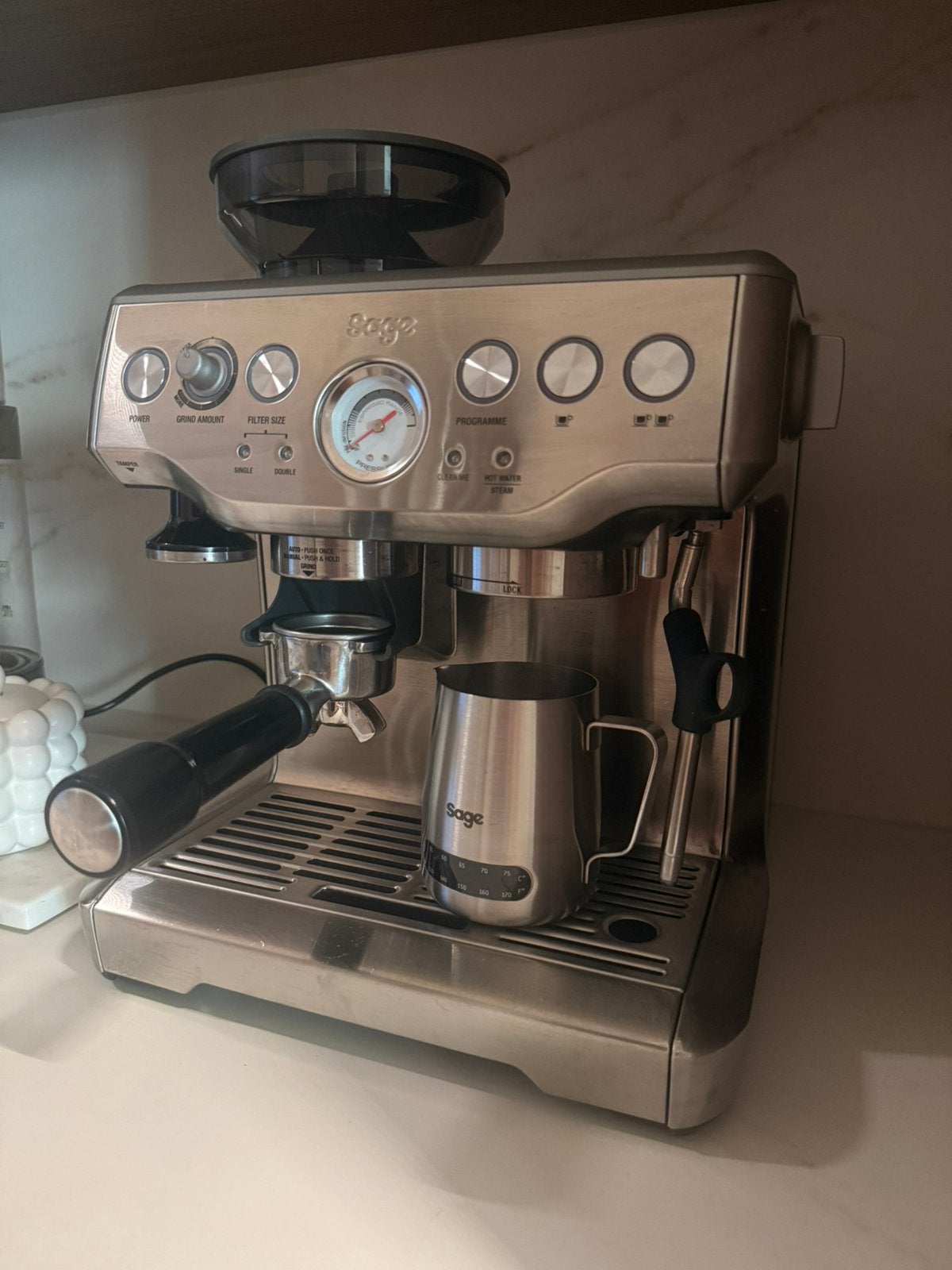 Sage Barista Express perfecte staat, Ophalen, Zo goed als nieuw, Espresso apparaat