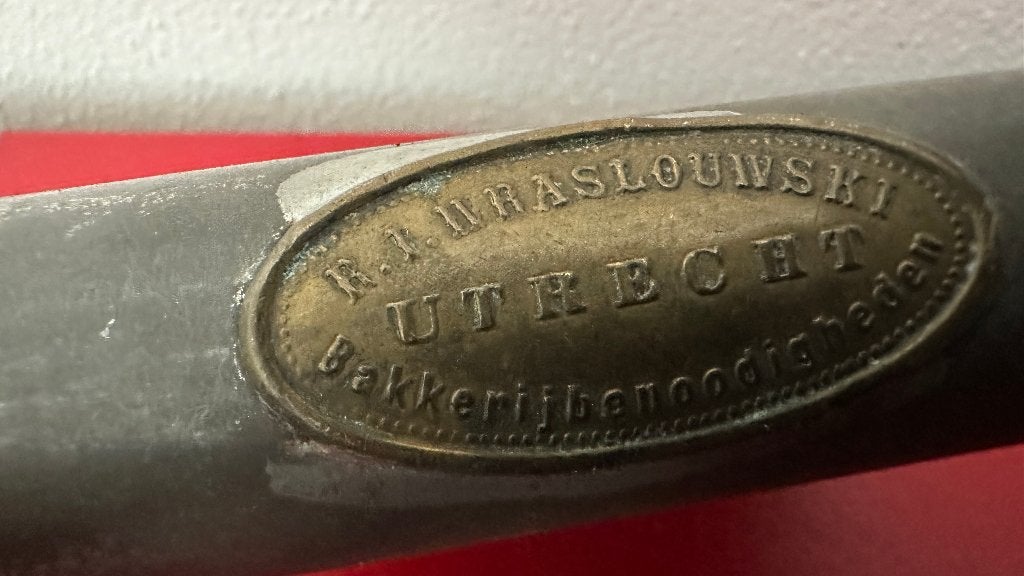 Antieke deegsteker Firma R.Wraslouwski, Ophalen of Verzenden