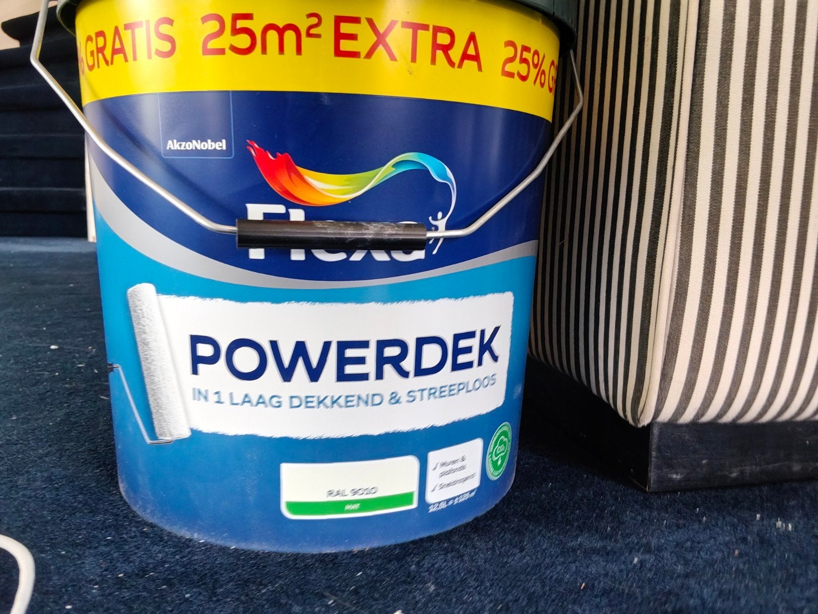 2x Flexa Powerdek Muurverf RAL 9010 - 12.5L, Ophalen, Nieuw, Overige typen