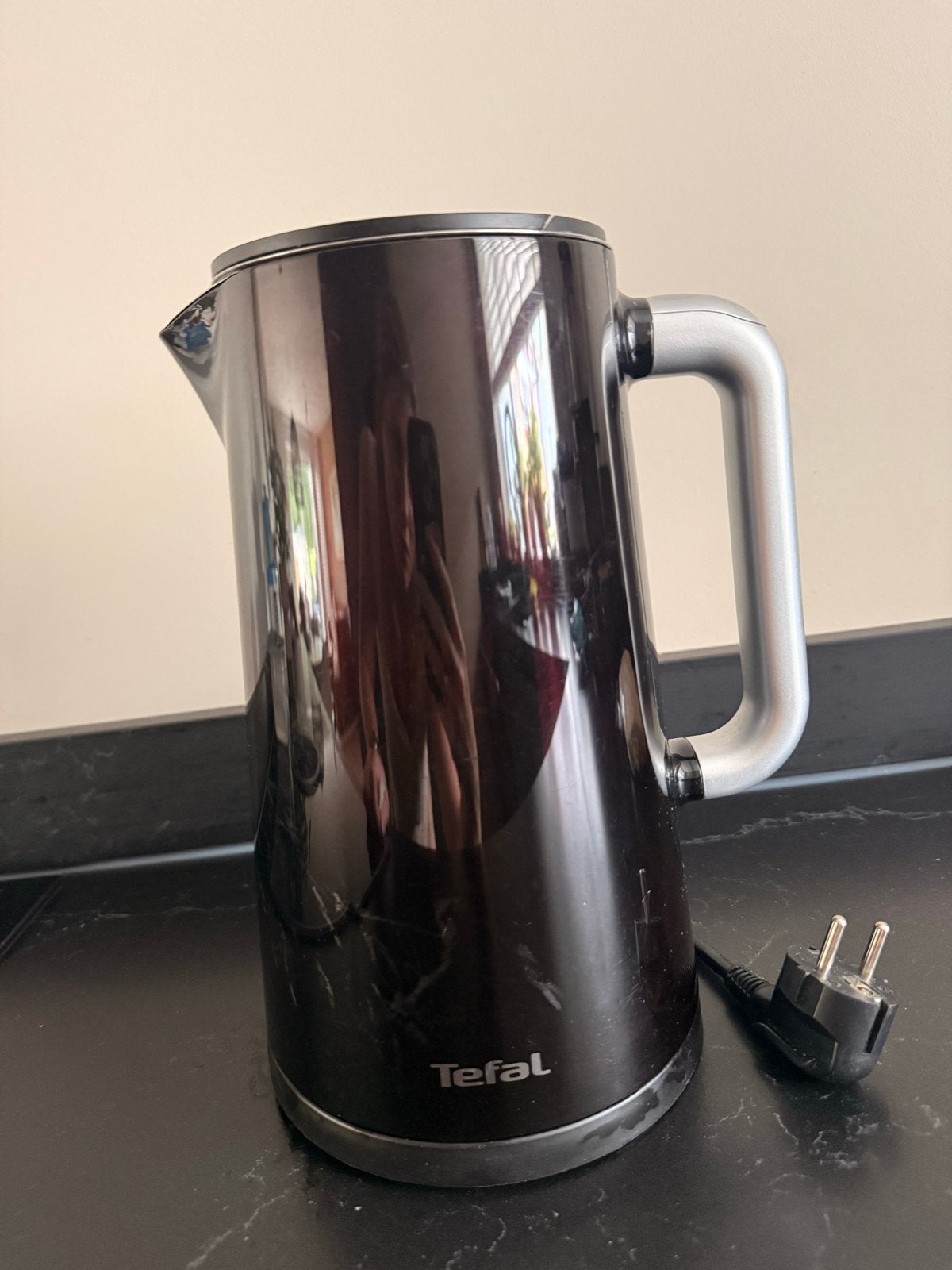 Tefal waterkoker met temperatuurregelaar, 1 tot 2 liter, Ophalen of Verzenden, Gebruikt, Draadloos