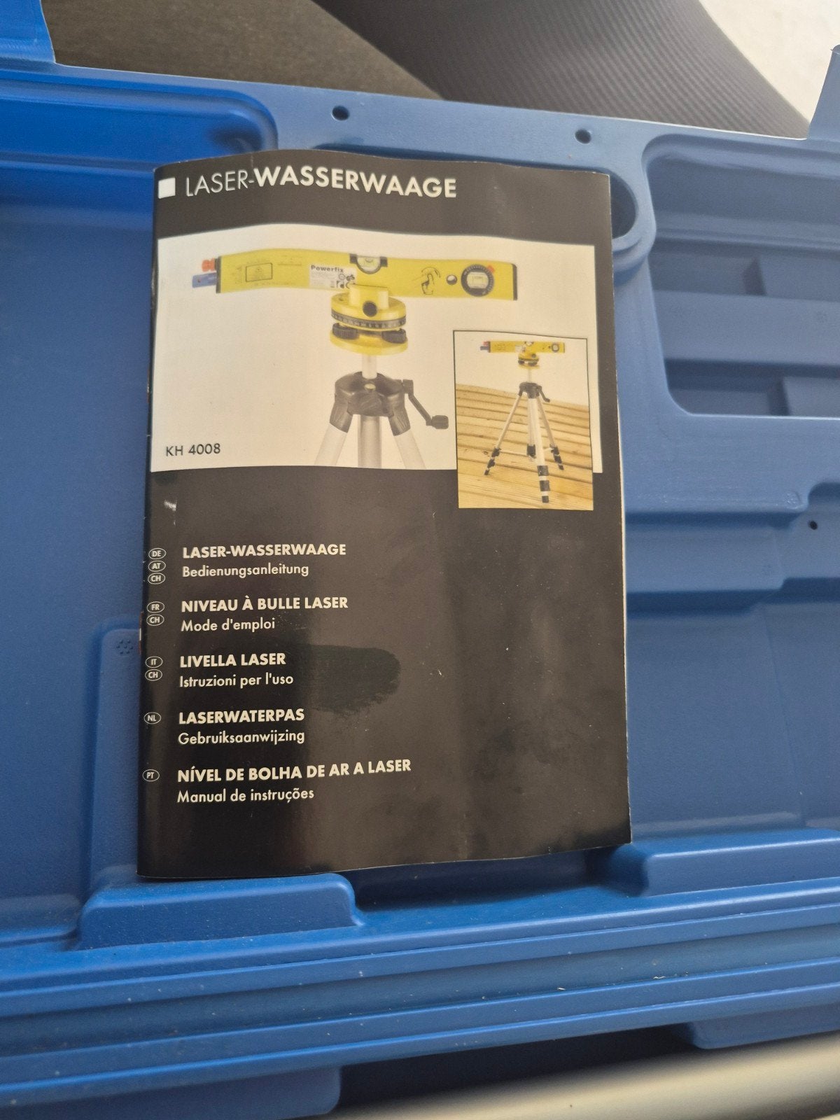 Laser waterpas nivellerend in koffer met stander, Ophalen of Verzenden