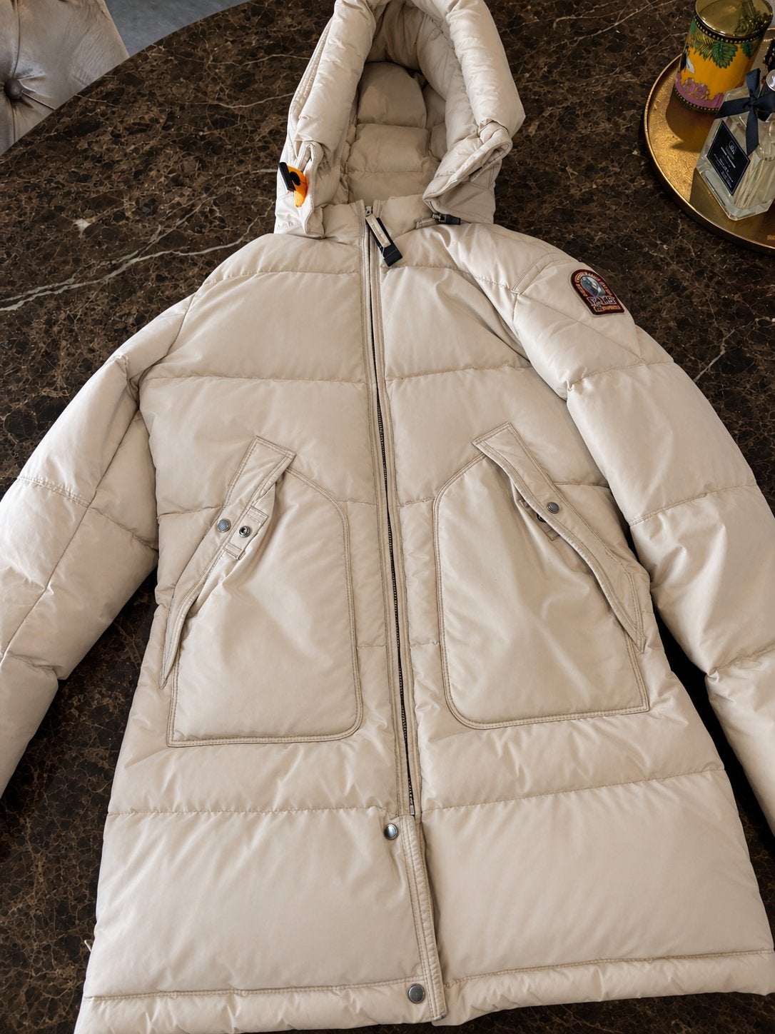 Parajumpers jas, valt als maat S, Ophalen of Verzenden, Zo goed als nieuw, Maat 36 (S), Beige