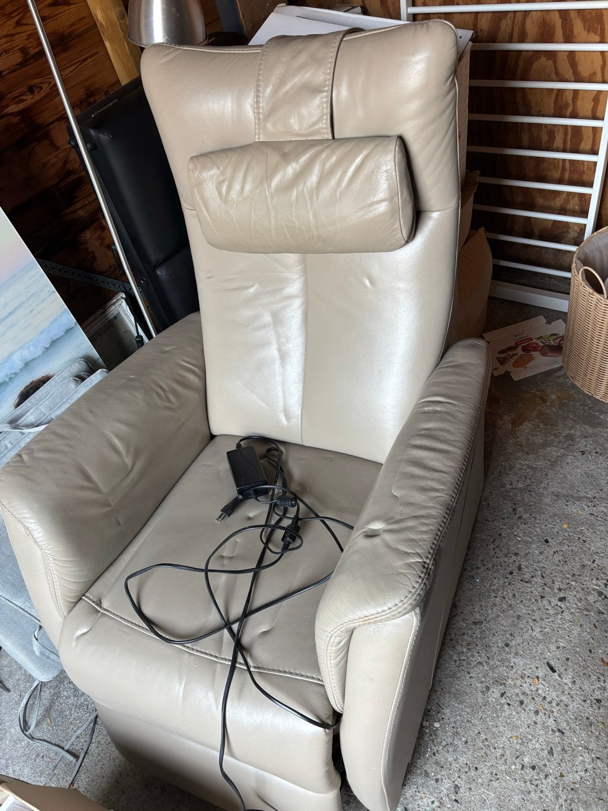 Elektrische Sta-op Stoel voor Senioren - Comfortabel & Veili, Gebruikt, Overige kleuren, Leer, Ophalen of Verzenden