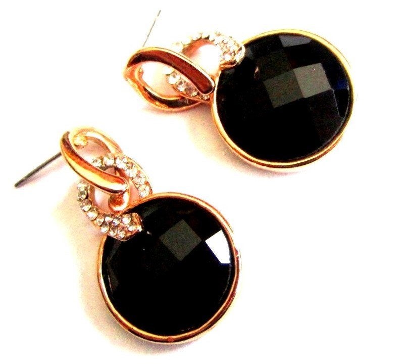 Mooie oorbellen helder kristal facet geslepen glas verguld, Sieraden, Tassen en Uiterlijk, Oorbellen, Verzenden, Knopjes of Stekers
