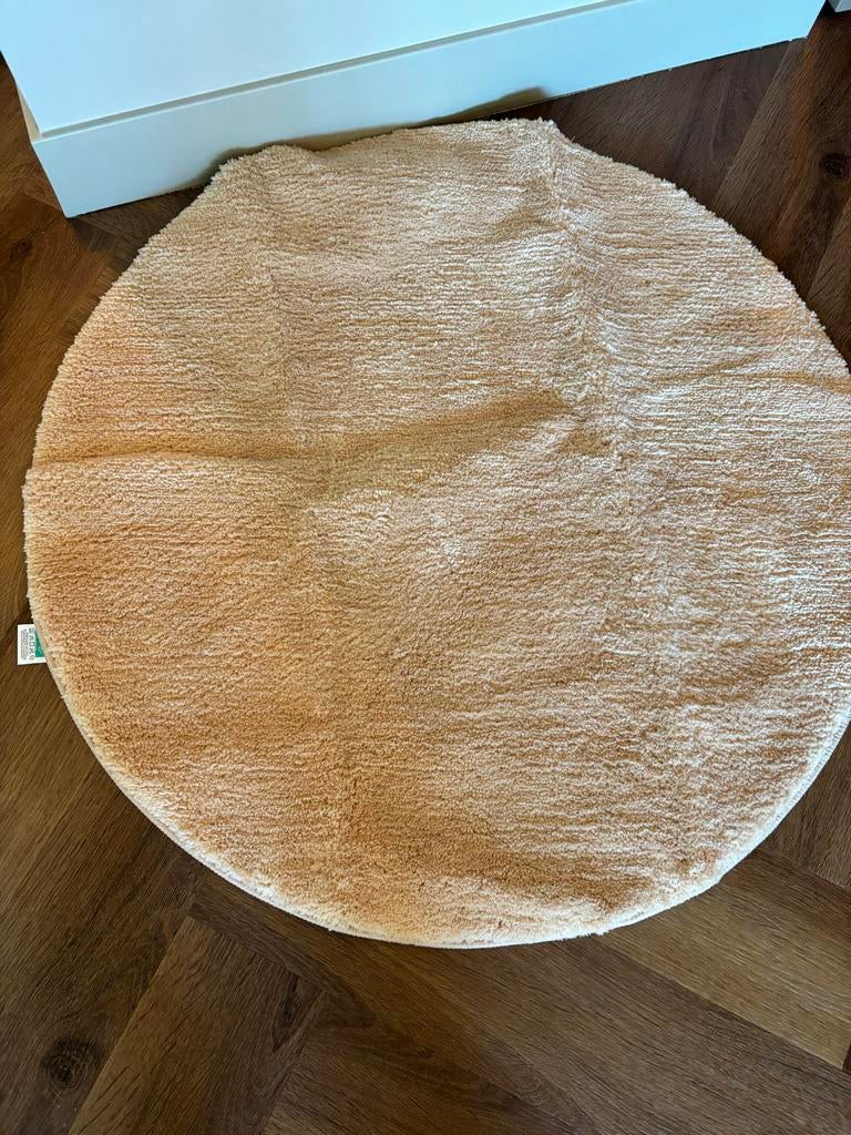 Nieuwe ronde badmat - 95cm - Beige, Ophalen of Verzenden, Nieuw, Beige, Badmat