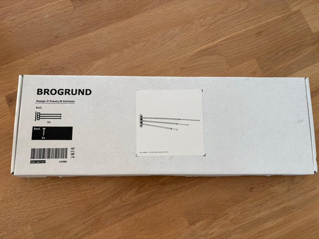 Handdoekenrek 3-armig - Ikea Brogrund - Ongebruikt, Minder dan 50 cm, Overige typen, Nieuw, Ophalen of Verzenden