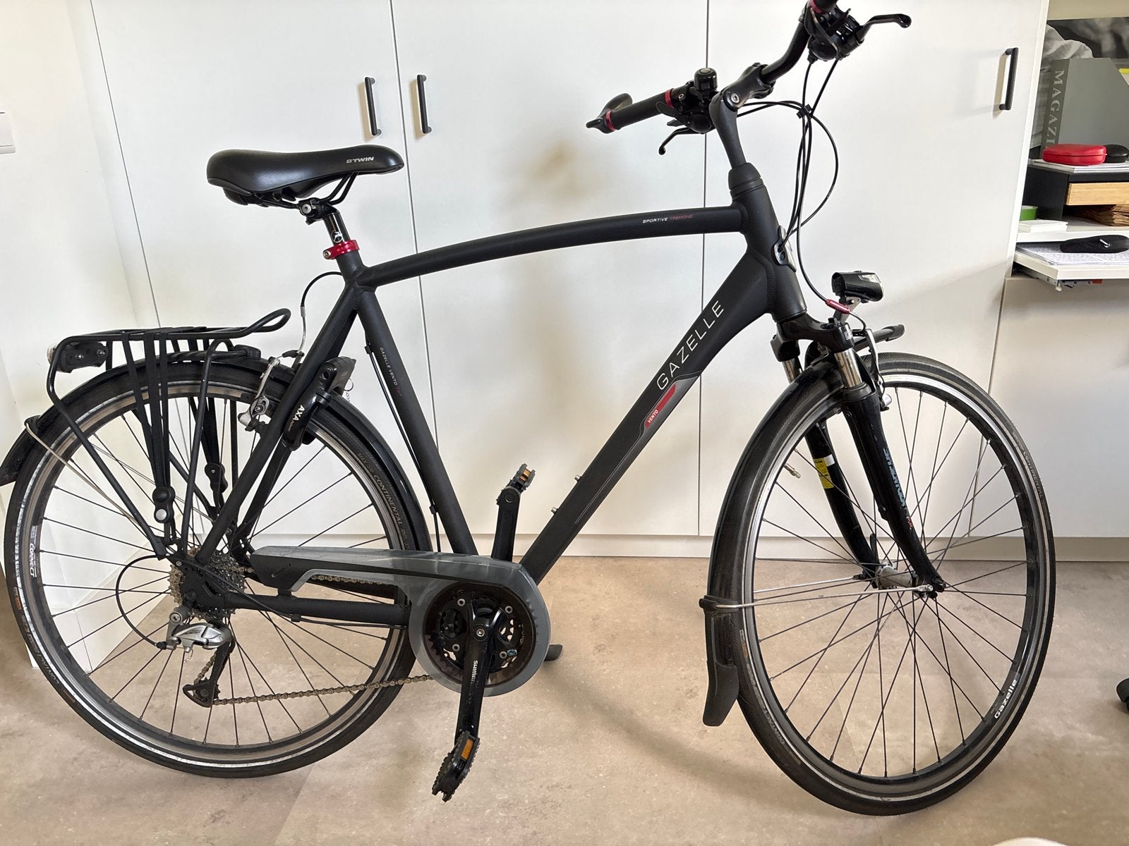 Sportieve Gazelle Vento T27 herenfiets (61)Topstaat!, 28 inch, 53 tot 56 cm, Velgrem, Ophalen of Verzenden