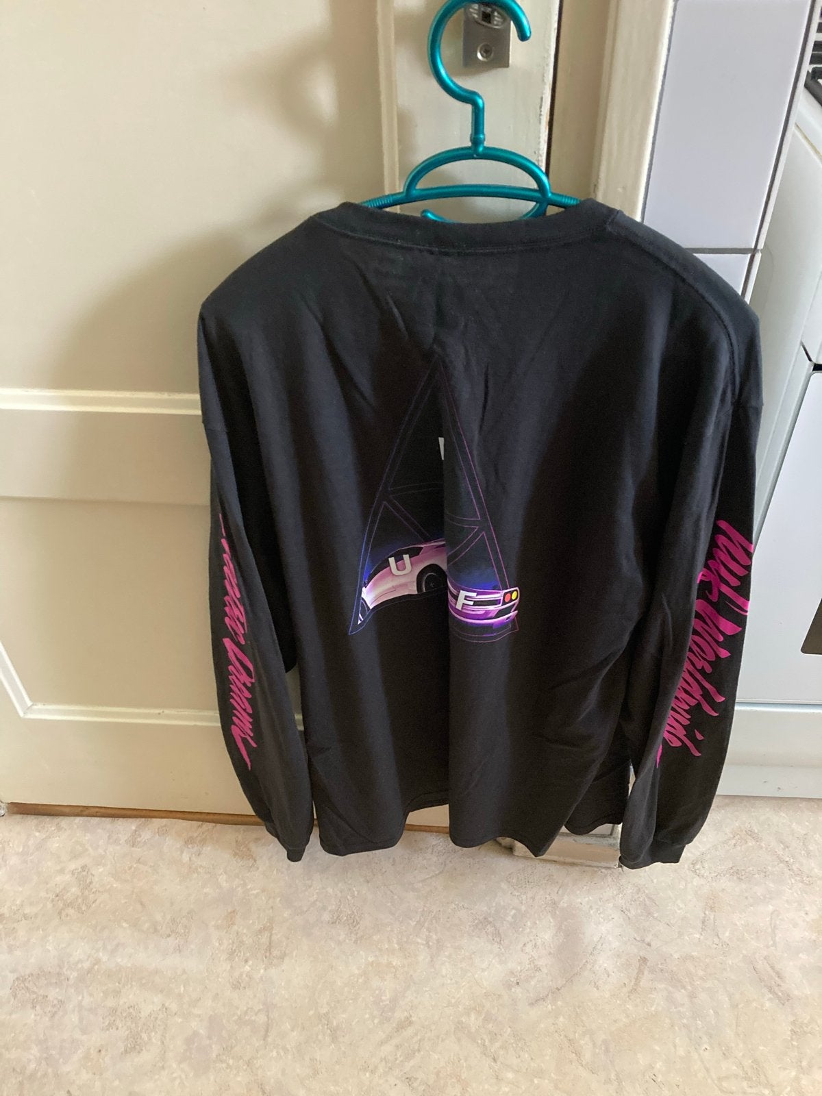HUF Electric Dreams Longsleeve Zwart Maat M, Verzenden, Zo goed als nieuw, Maat 48/50 (M), Zwart
