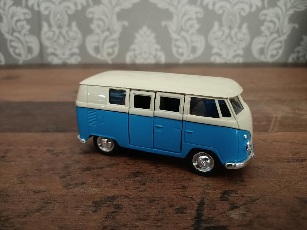 Volkswagen T1/ Transporter/ Bully/ Blue/ 1:32 (Welly) NIEUW, Verzenden, Nieuw, Auto, Overige merken