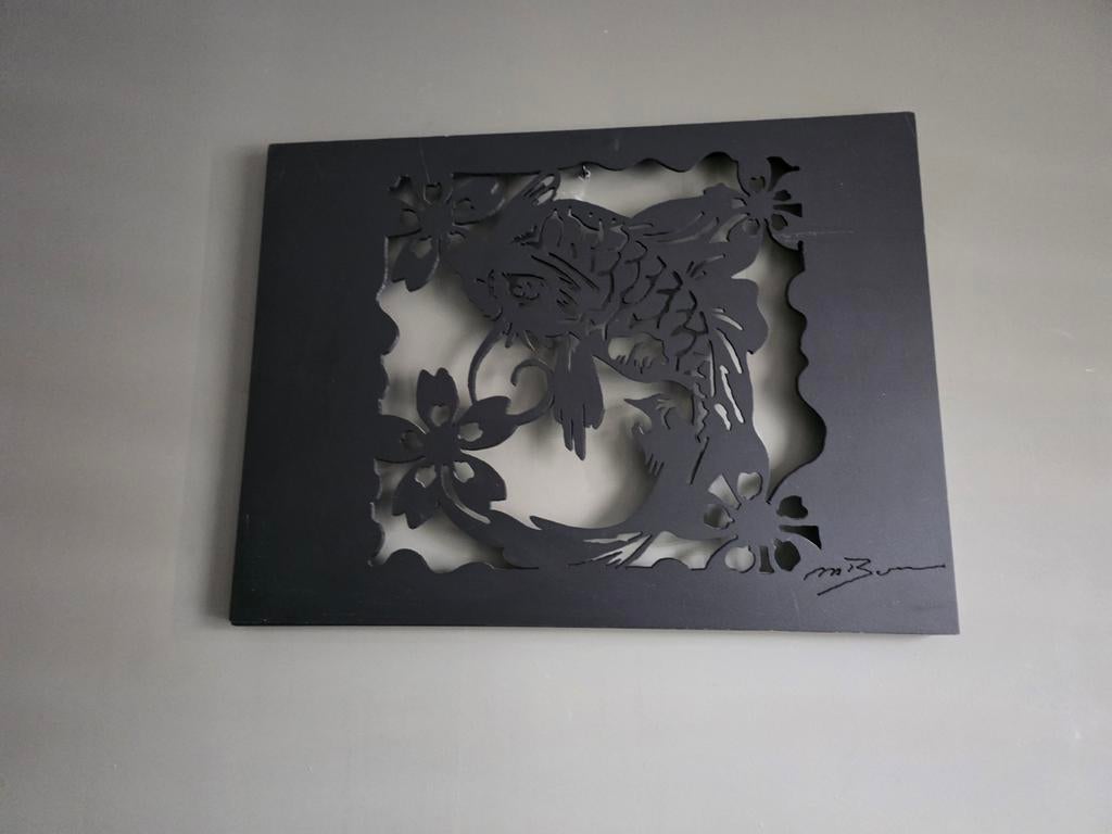 Metalen wandpaneel Koi karper, Ophalen of Verzenden