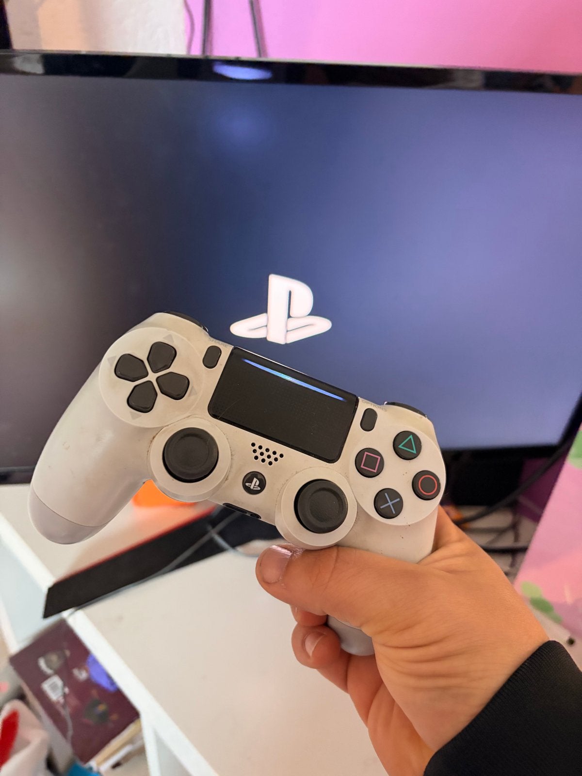 Sony PS4 DualShock 4 Controller Wit - Goed Werkend, Ophalen of Verzenden, Gebruikt, Controller, PlayStation 4
