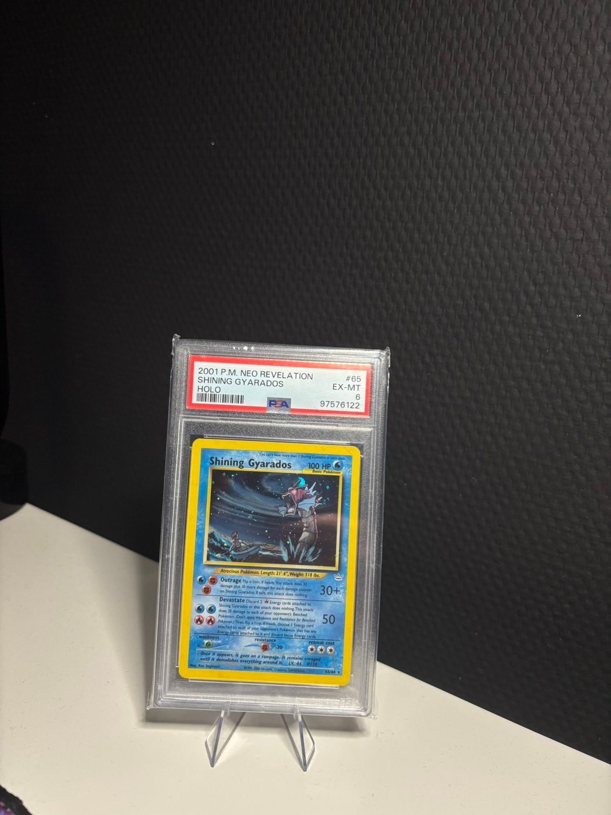 Shining Gyarados Neo Revelation 65 Psa 6, Ophalen of Verzenden, Nieuw, Losse kaart