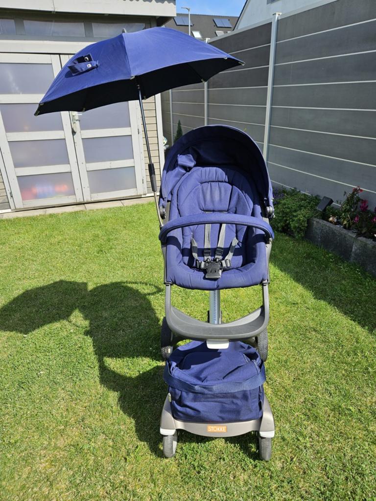 Stokke blauw compleet, Kinderen en Baby's, Kinderwagens en Combinaties, Ophalen, Zo goed als nieuw, Overige merken