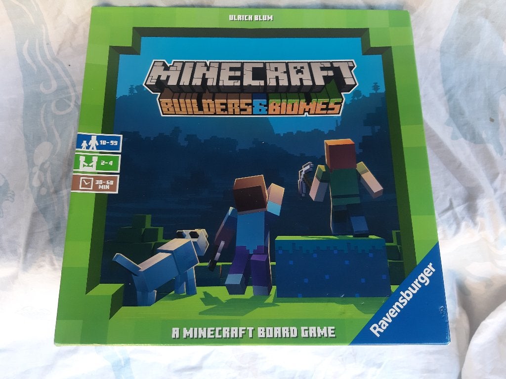 Minekraft, Builders en Biomes Bord Game van Ravensburger, Hobby en Vrije tijd, Ophalen, Zo goed als nieuw, Ravensburger, Een of twee spelers