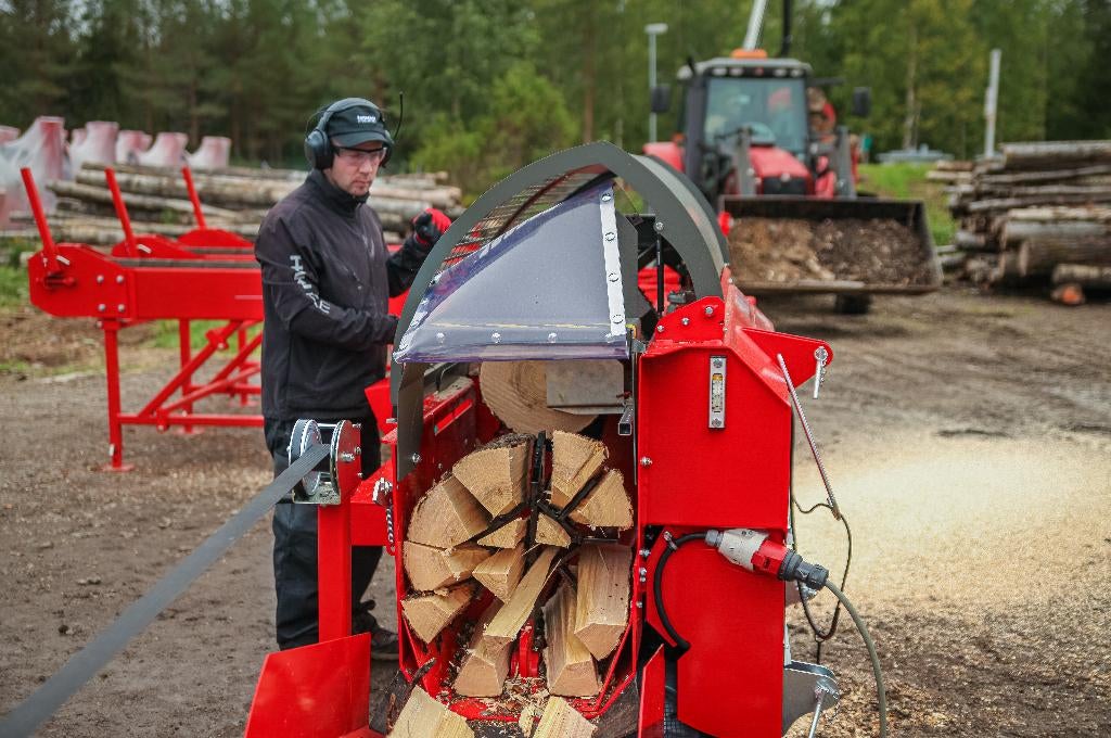 HAKKI PILKE 38 zaagkloofmachine kliefmachine Finse kwaliteit, Tuin en Terras, Kloofmachines, Zo goed als nieuw, Liggend, Aftakas