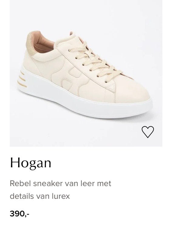 Hogan Rebel, sneaker, beige, glitter, mt 39+, Ophalen of Verzenden, Zo goed als nieuw, Beige, Sneakers of Gympen
