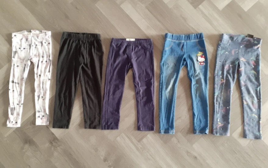 Pakket Leggings 5x, Maat 116, Broek, Gebruikt, Meisje, H&M