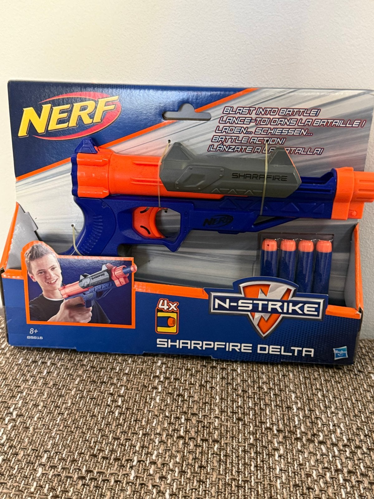 Nieuwe Nerf N-Strike Sharpfire Delta Blaster, Ophalen of Verzenden, Nieuw
