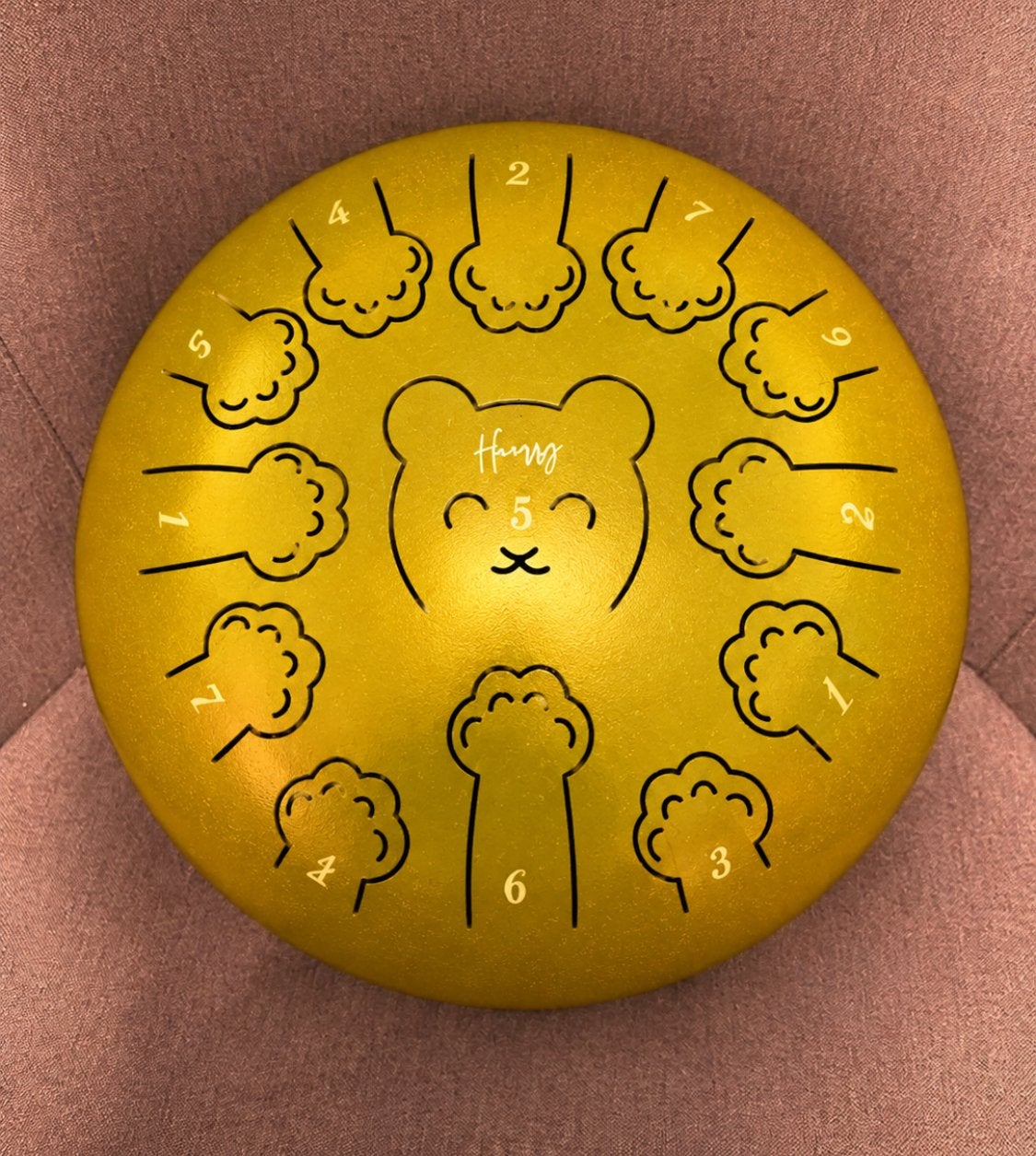 Gele Happy Drum voor kinderen 31cm met tas en toebehoren, Ophalen of Verzenden, Nieuw, Melodische percussie