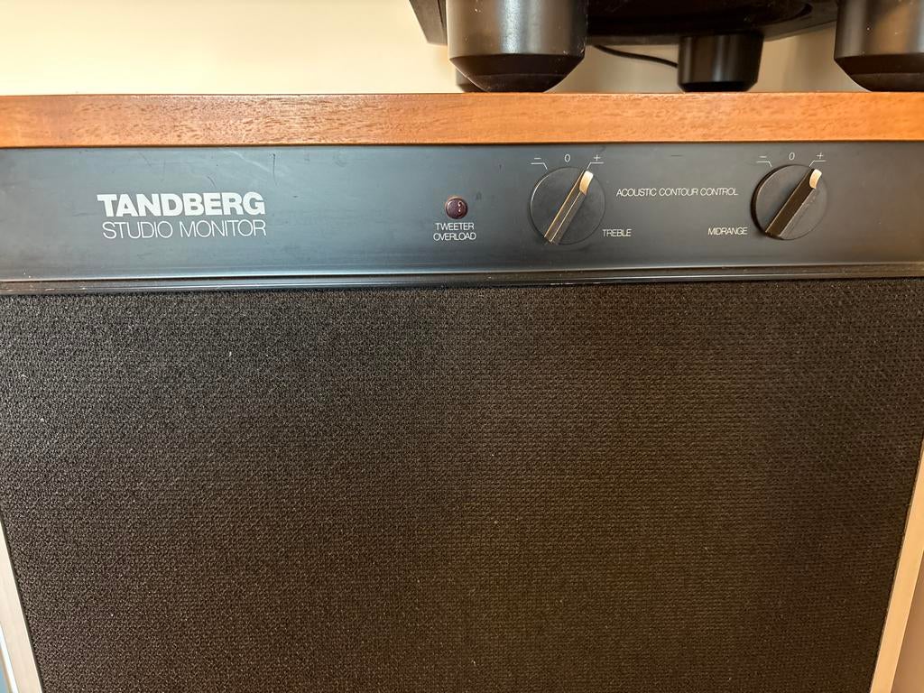 Tandberg Studio Monitor Speakers - Vintage Geluid, Audio, Tv en Foto, Luidsprekers, Gebruikt, 60 tot 120 watt, Front, Rear of Stereo speakers
