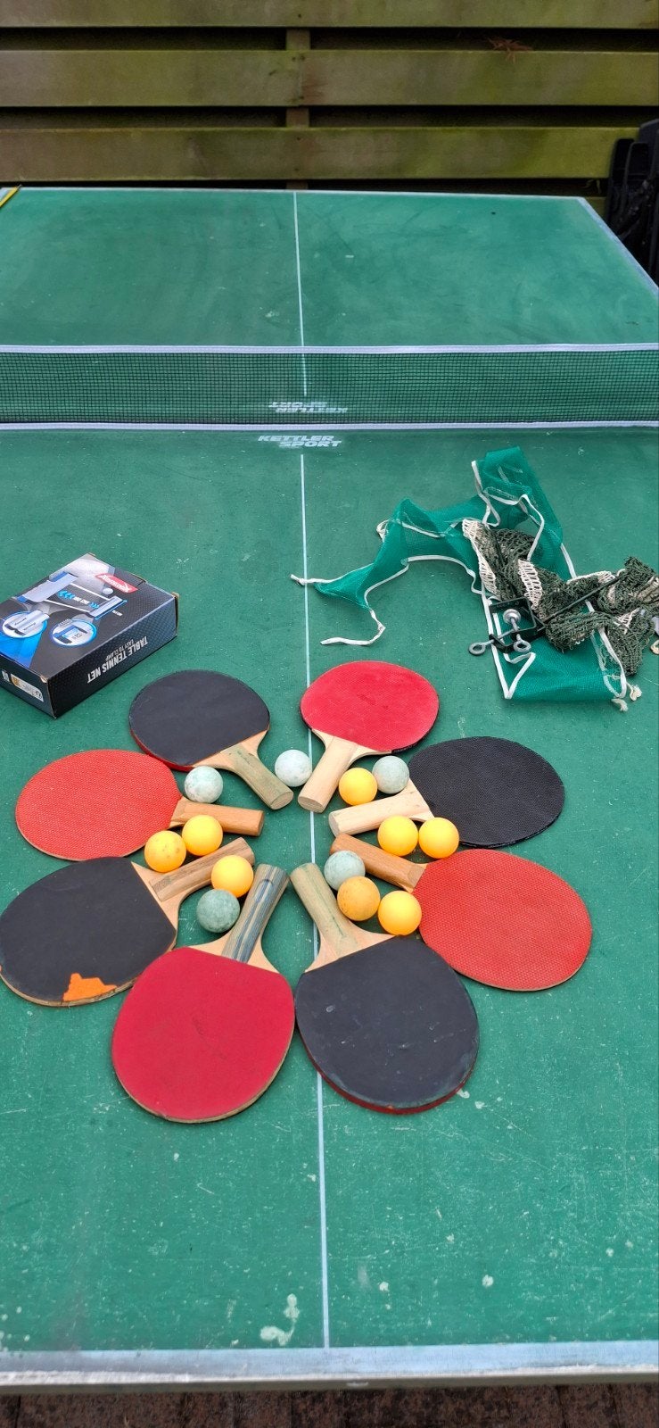 Kettler Sport Tafeltennistafel met accessoires, Ophalen, Tafel Outdoor, Inklapbaar