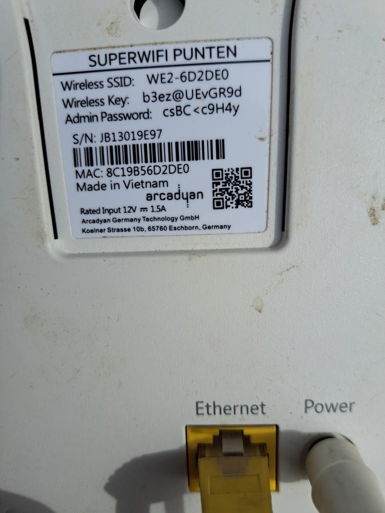 KPN SuperWifi Punten (2 stuks) - Arcadyan WE2-6D2DE0, Ophalen of Verzenden, Gebruikt, KPN / Arcadyan