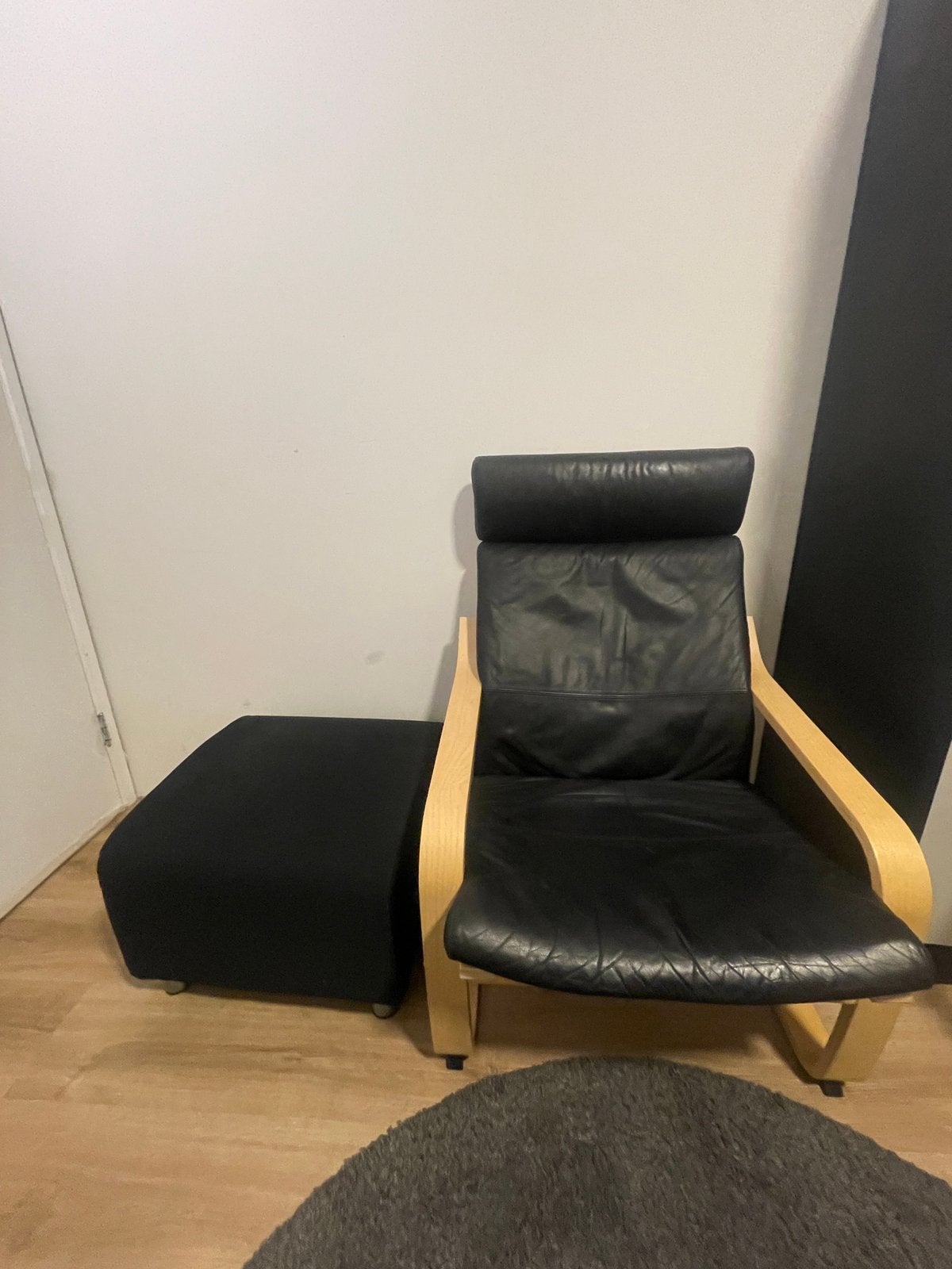 Ikea poang fauteuil zwart, Ophalen, Gebruikt, Zwart, Eén