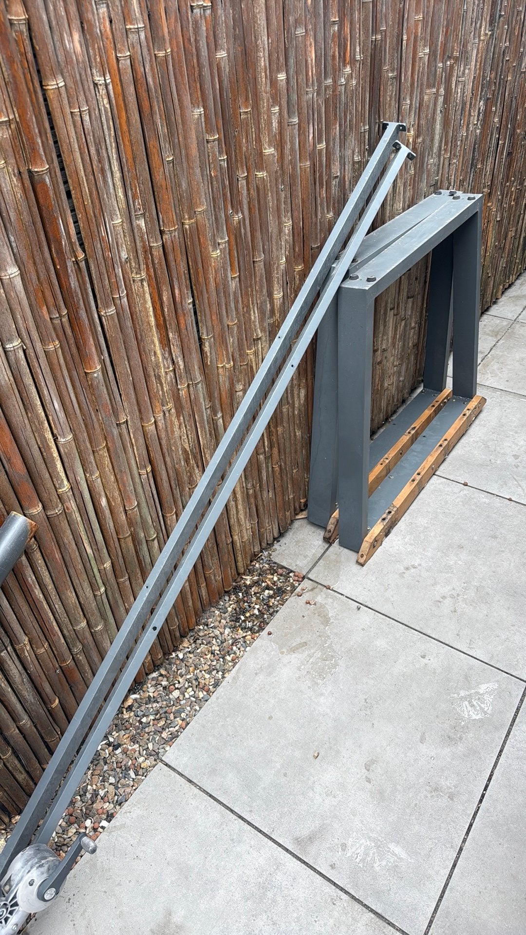 Onderstel tafel U-poten grijs, Tuin en Terras, Tuintafels, Ophalen, Gebruikt, Rechthoekig
