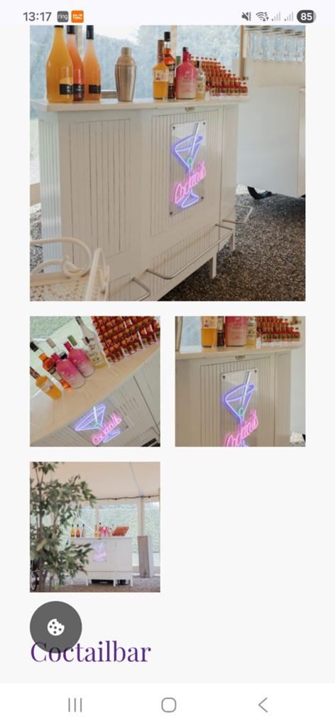 Cocktailbar te koop. Bruiloft decoratie te koop, Ophalen of Verzenden, Zo goed als nieuw, Versiering, Geboorte of Huwelijk