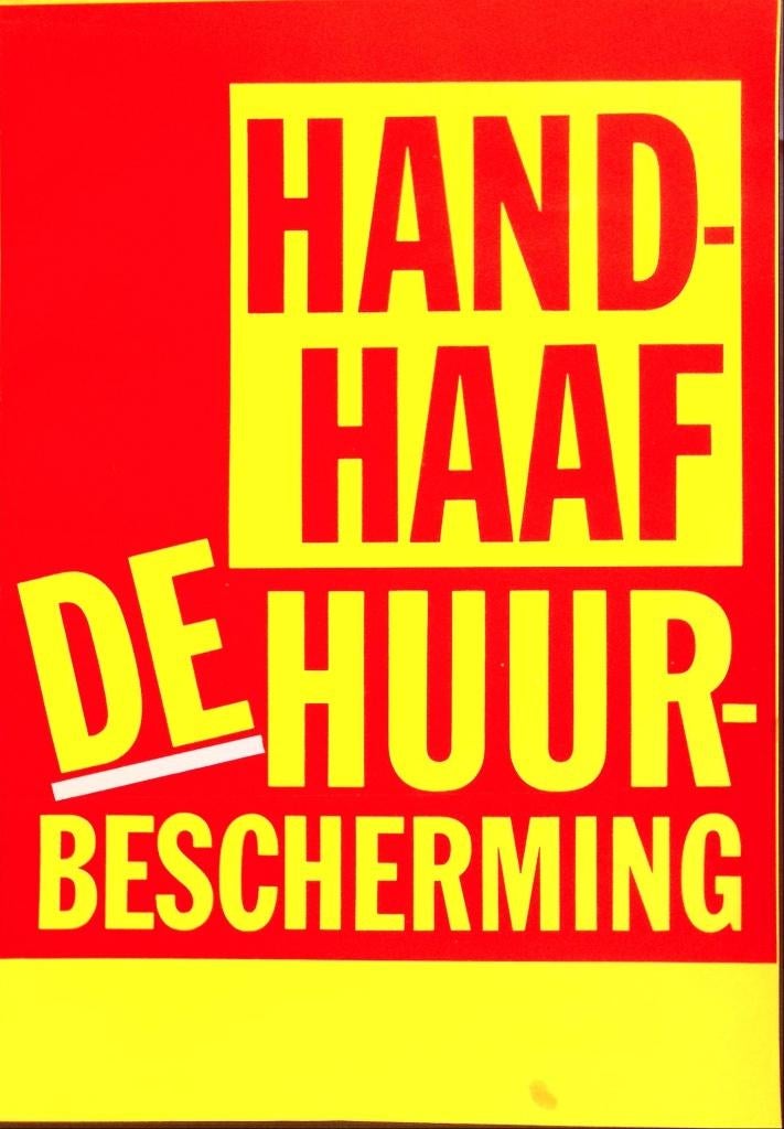 Poster huurbescherming variatie 2, Ophalen, Gebruikt, A1 t/m A3