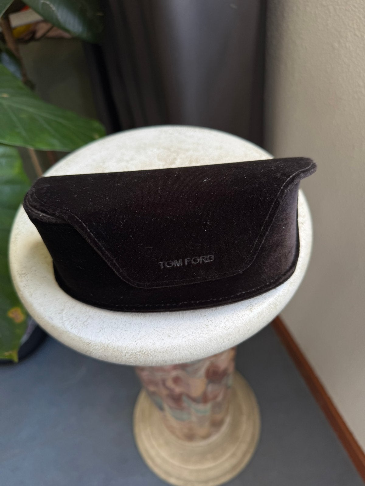 Tom Ford Large Velur Brown Case For Sunglasses/Eyewear., Verzenden, Zo goed als nieuw, Bruin, Overige merken
