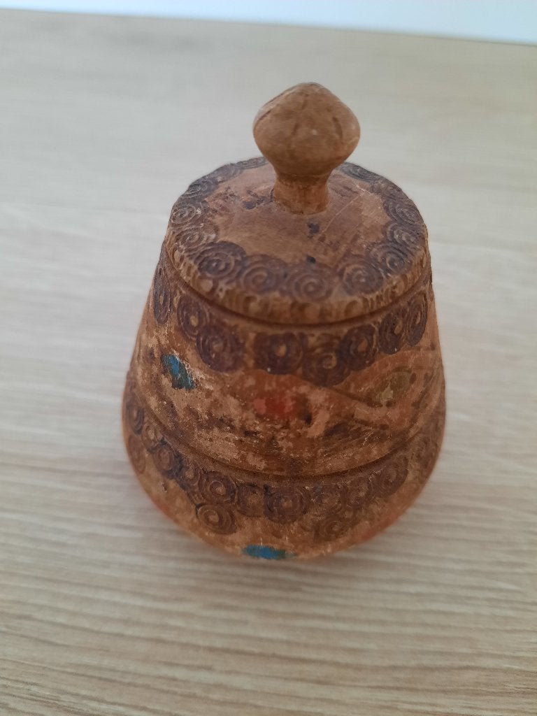 Oude kleine houten tabakspot, Antiek en Kunst, Ophalen of Verzenden