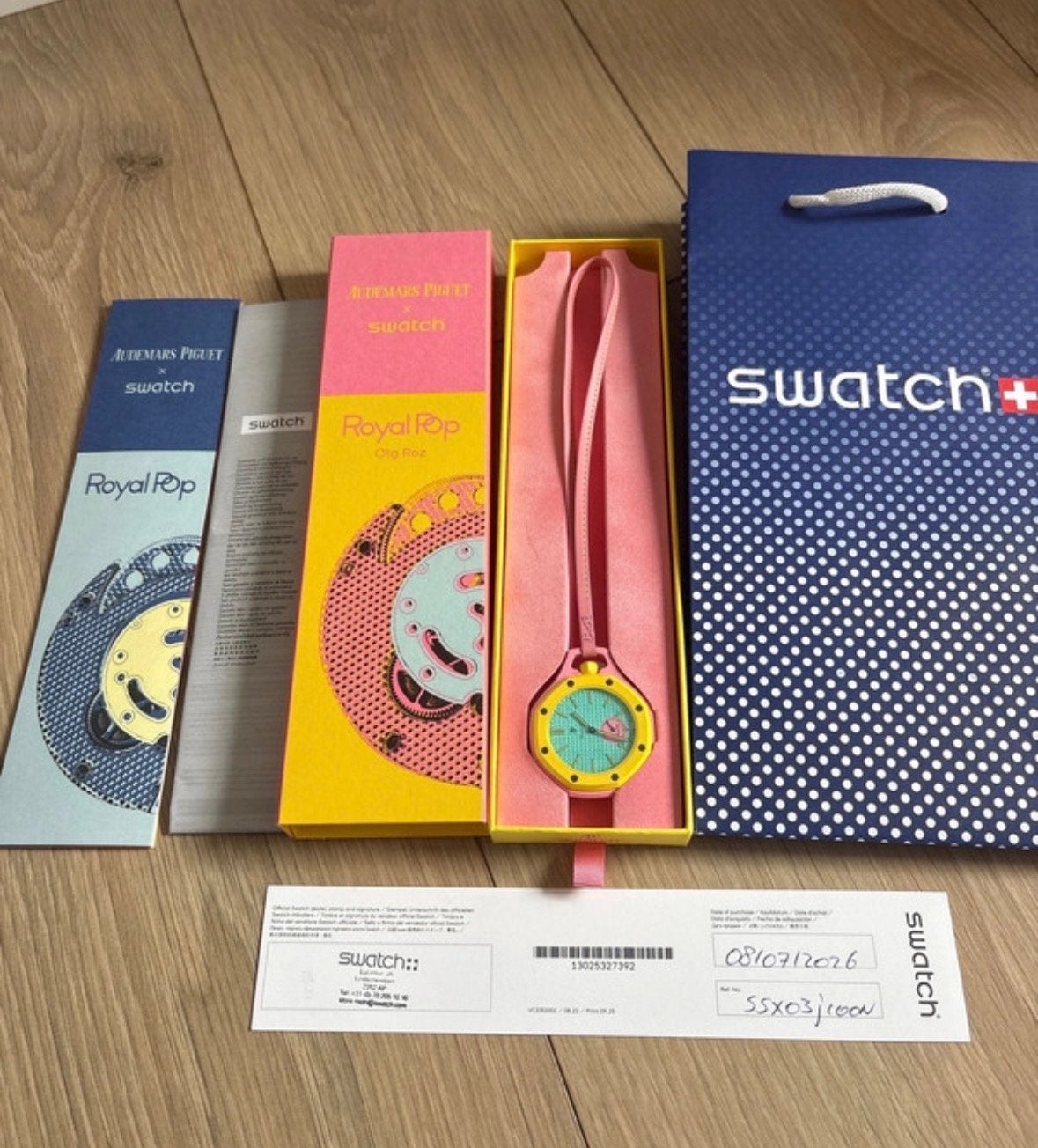 Swatch x Audemars Piguet Royal Pop Horloge - Nieuw!, Sieraden, Tassen en Uiterlijk, Horloges | Dames, Kunststof, Polshorloge, Swatch