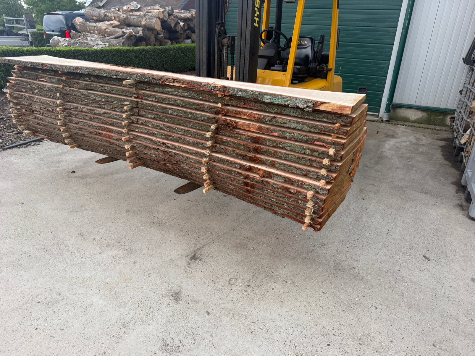 13 eiken schaaldelen 310x55x3,5 cm voor 1250 euro