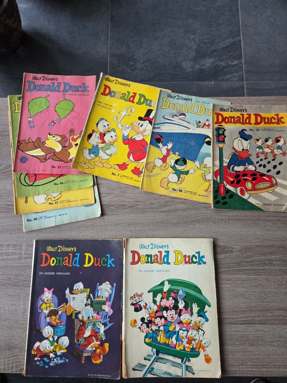 9 oude Donald Ducks, Meerdere stripboeken, Ophalen of Verzenden, Gelezen