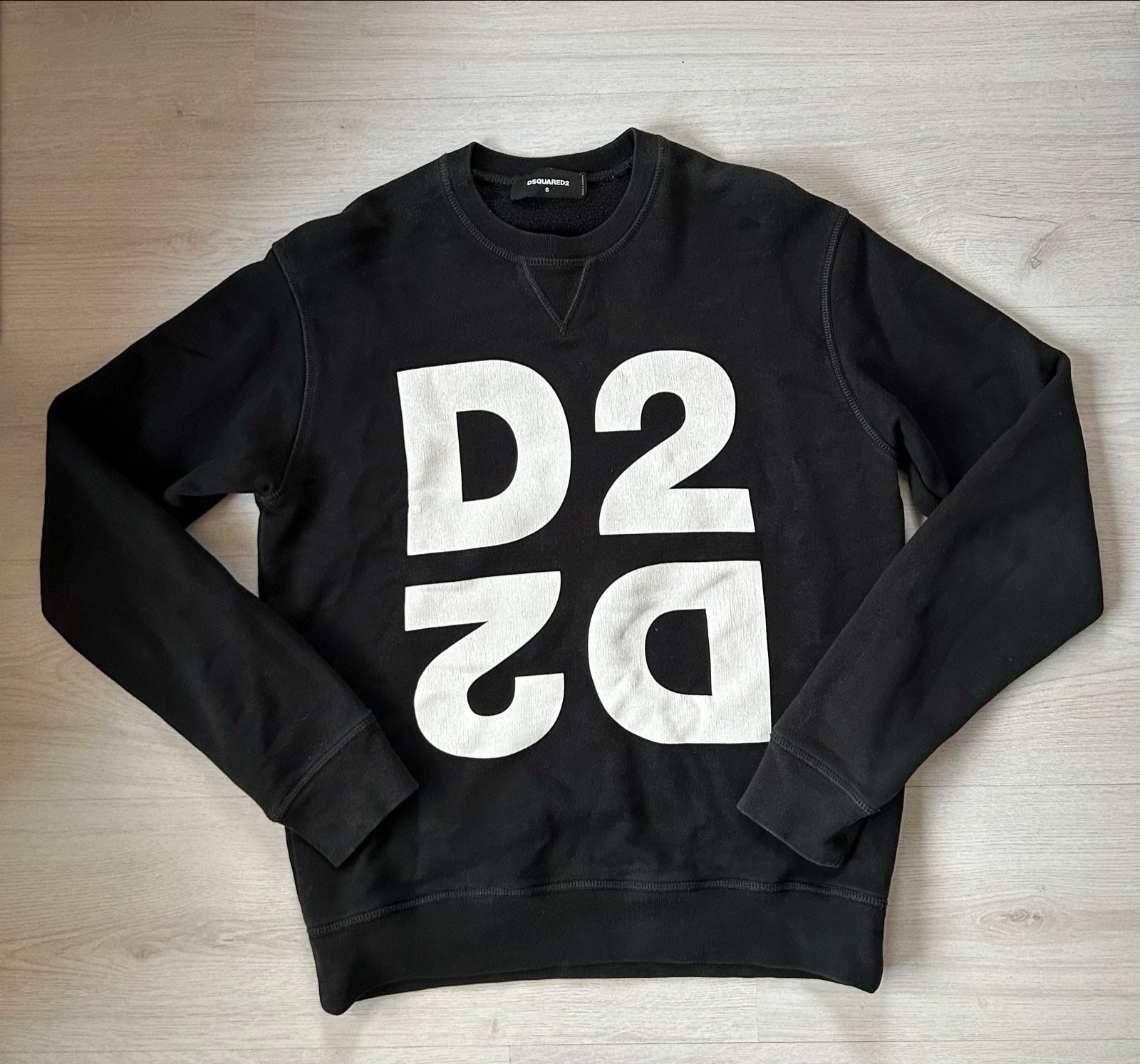 Dsquared2 Heren Sweater Zwart Maat S, Ophalen of Verzenden, Zo goed als nieuw, Maat 46 (S) of kleiner, Zwart