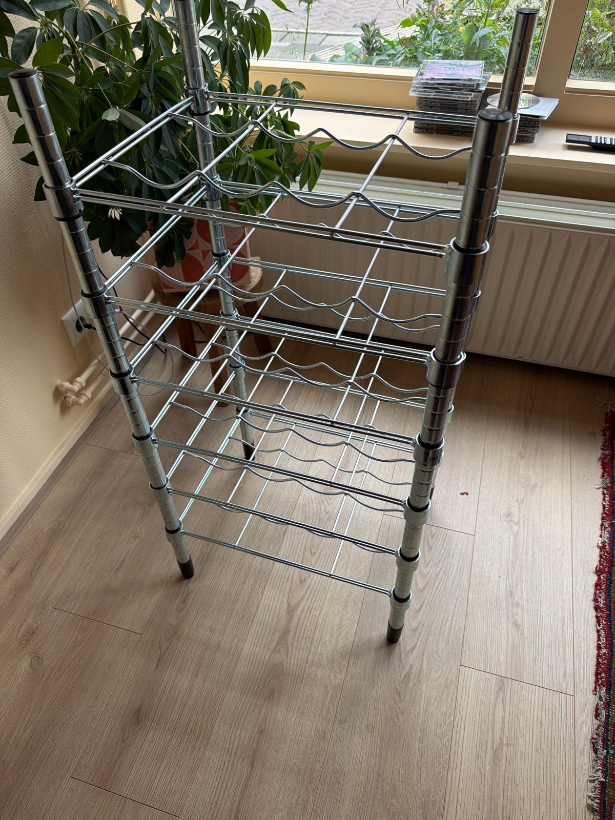 IKEA Wijnrek - Metaal - Ruimte voor 15 flessen, Huis en Inrichting, Woonaccessoires | Wijnrekken, Ophalen, Gebruikt, 5 tot 15 flessen