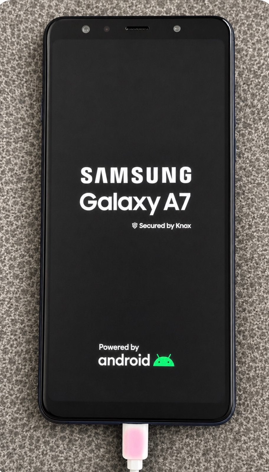 Samsung Galaxy A7 (2018), zwart, model SM-A750FN/DS, 64GB, Telecommunicatie, Mobiele telefoons | Samsung, Ophalen, Gebruikt, Zwart