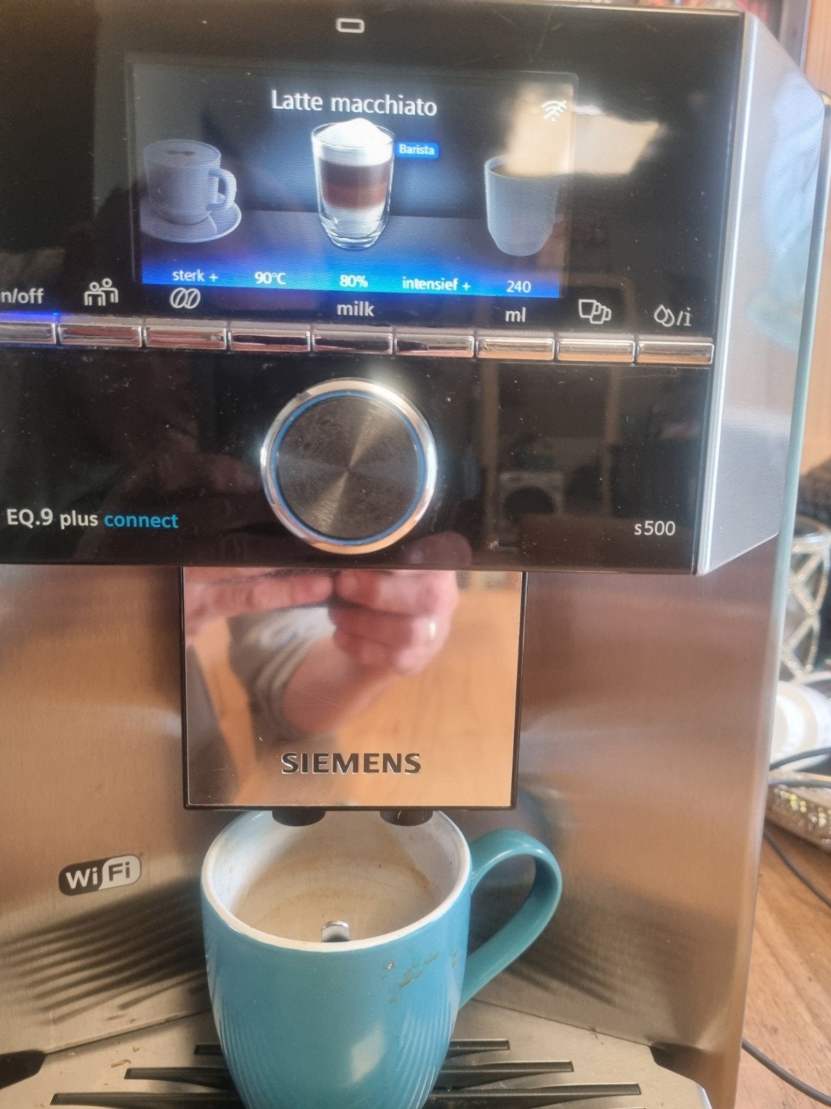 Siemens EQ.9 plus connect s500 koffiemachine met wifi, Witgoed en Apparatuur, Afneembaar waterreservoir, Koffiemachine, Zo goed als nieuw