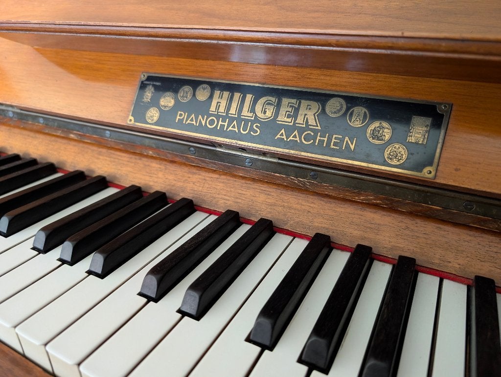 Antieke hilger piano 1926, Ophalen, Gebruikt, Bruin, Piano
