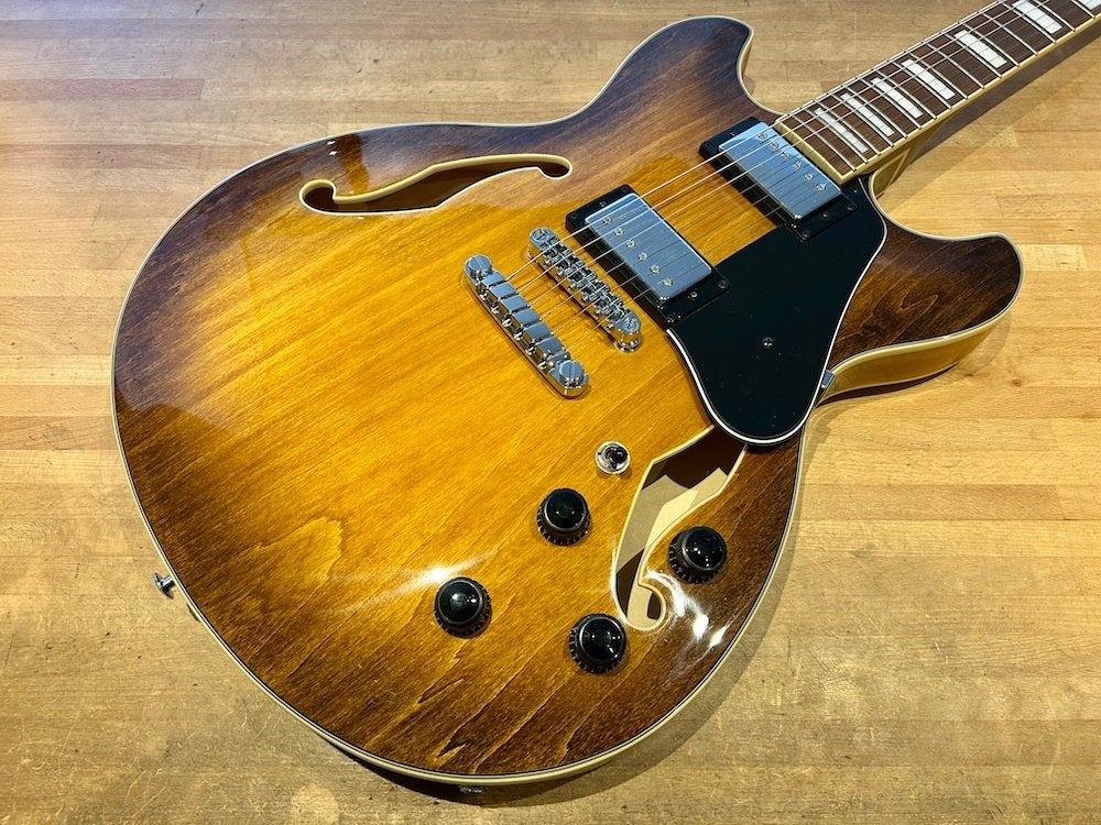 Ibanez 2021 AS73 TBC Tobacco Brown , Ophalen of Verzenden, Zo goed als nieuw, Semi-solid body, Ibanez