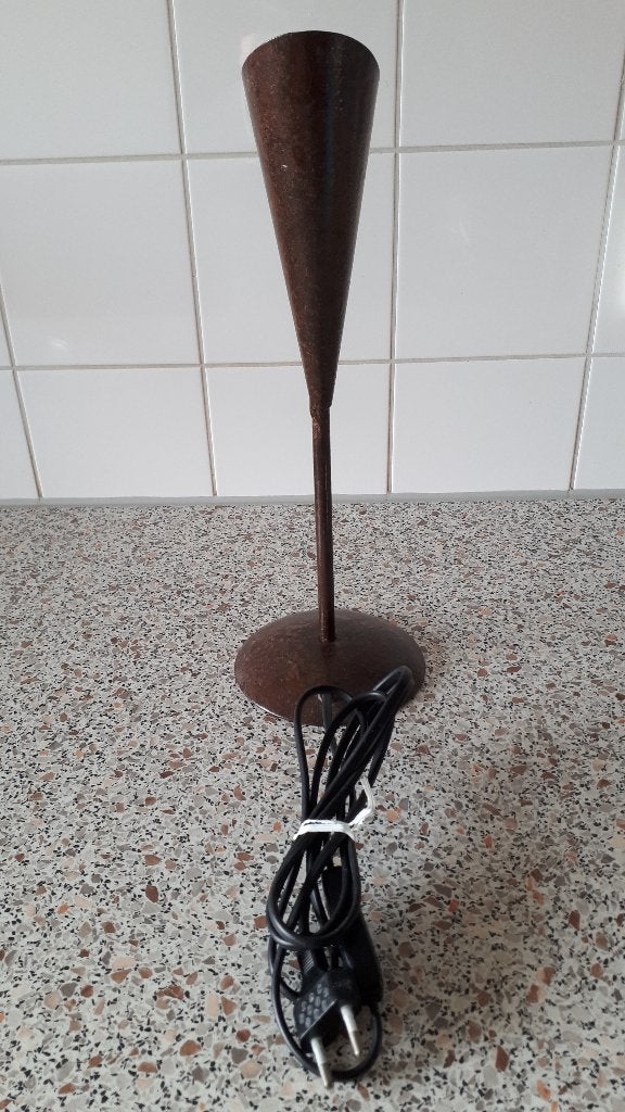 Tafellamp Fakkel, Ophalen, Met schakelaar, E14 (klein), Metaal