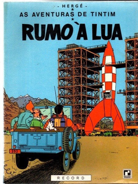 Herge  -  Tintim - Rumo a Lua - Portuguese Edition  (Hardcov, Eén stripboek, Ophalen of Verzenden, Zo goed als nieuw
