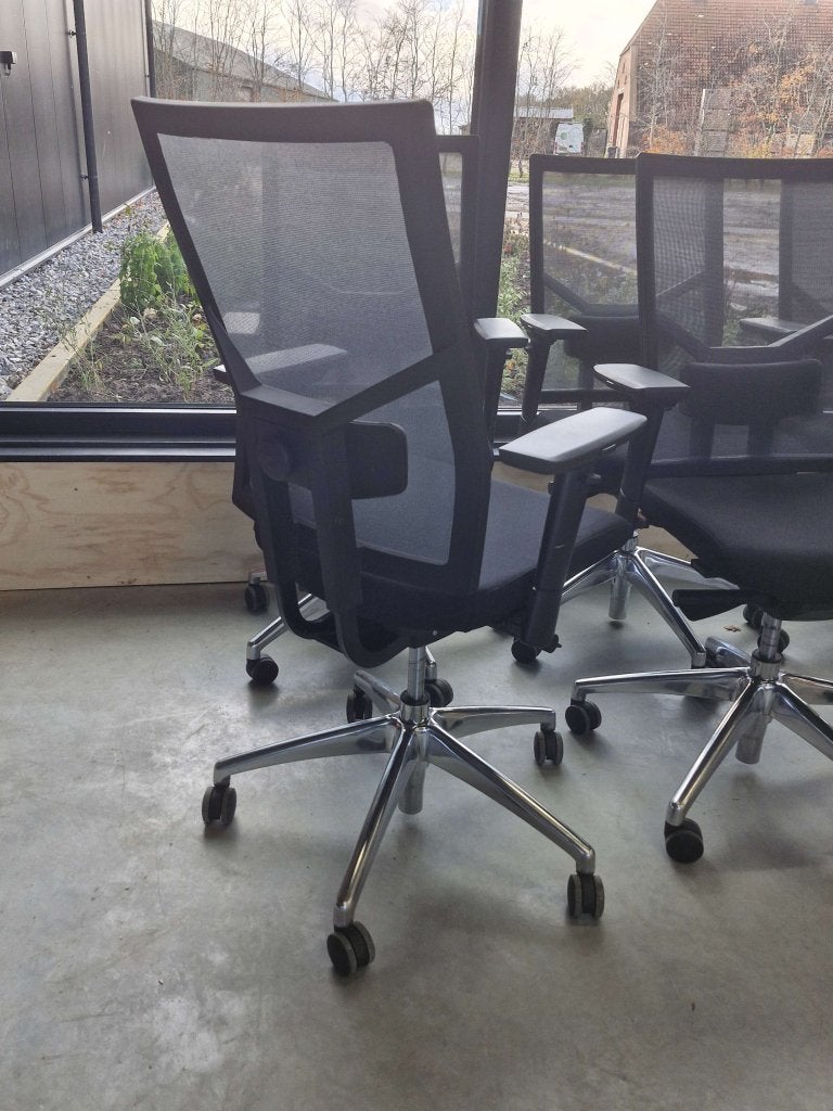 Erron Ergo Premium bureaustoelen ( EN1335 norm ), VST, Zwart, Ophalen of Verzenden, Zo goed als nieuw