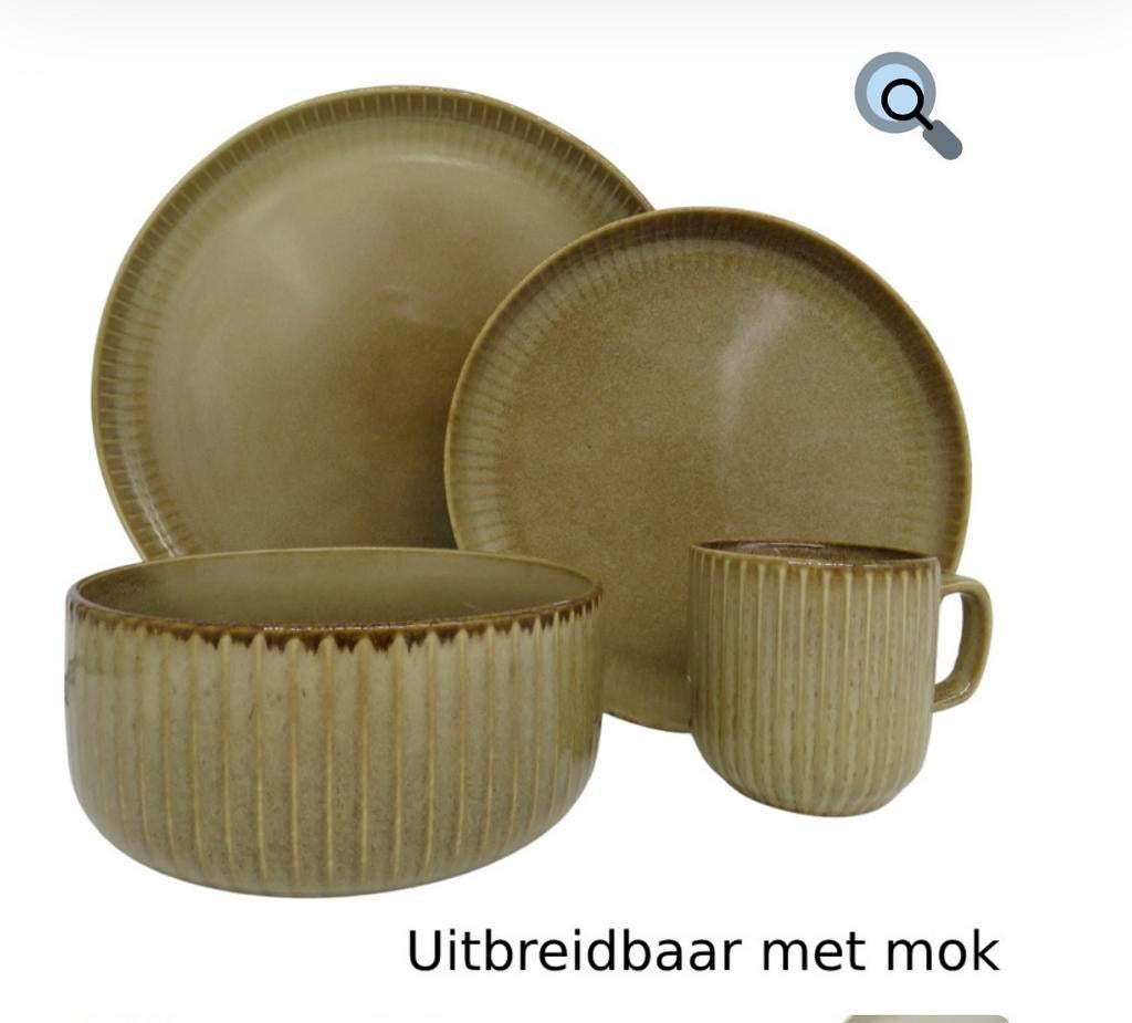 Nieuw servies met mokken set - Uitbreidbaar, Ophalen, Keramiek, Nieuw, Effen