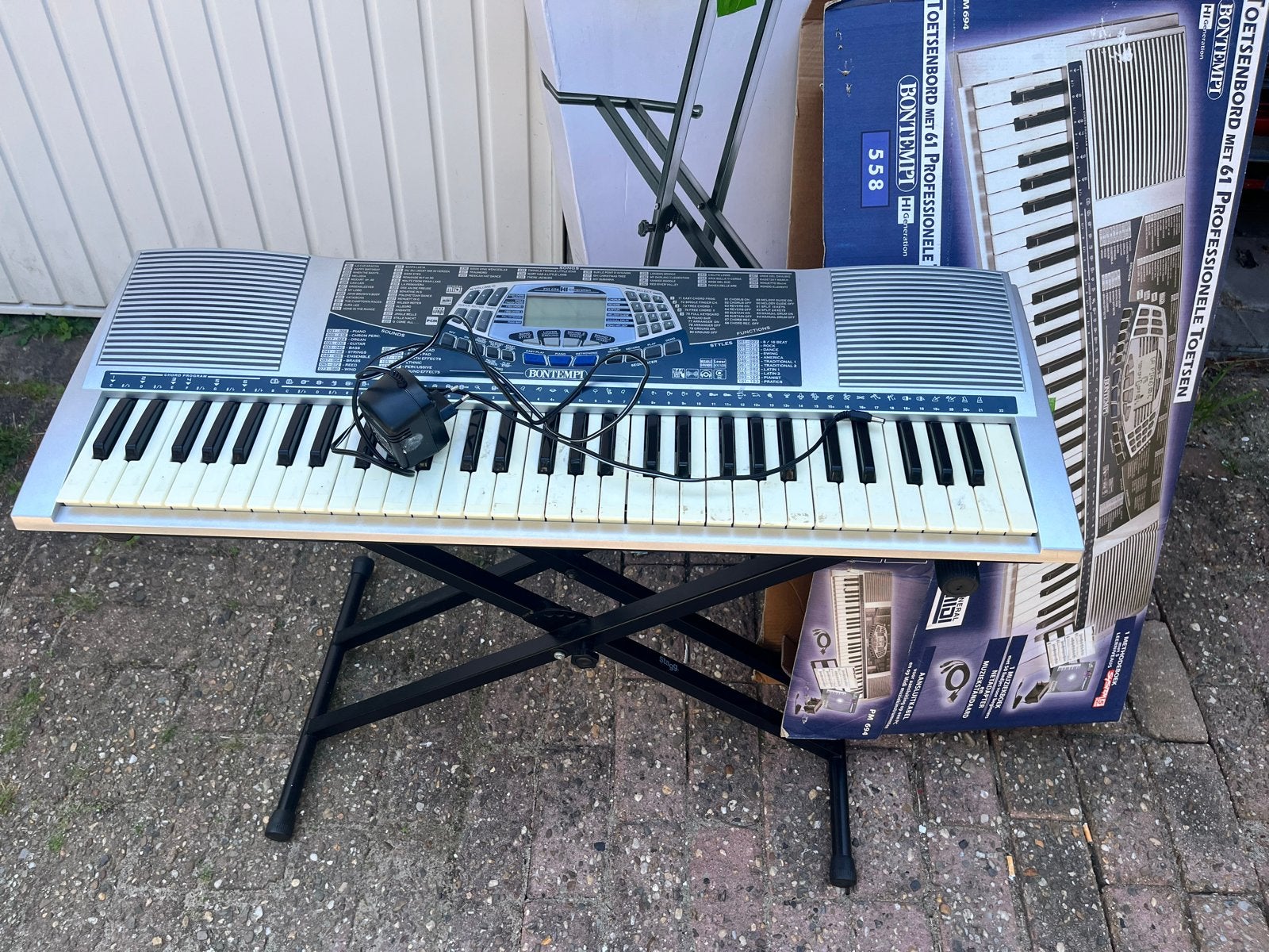 Bontempi Keyboard met 61 Professionele Toetsen - Werkend, Met standaard, Ophalen, Overige merken, 61 toetsen