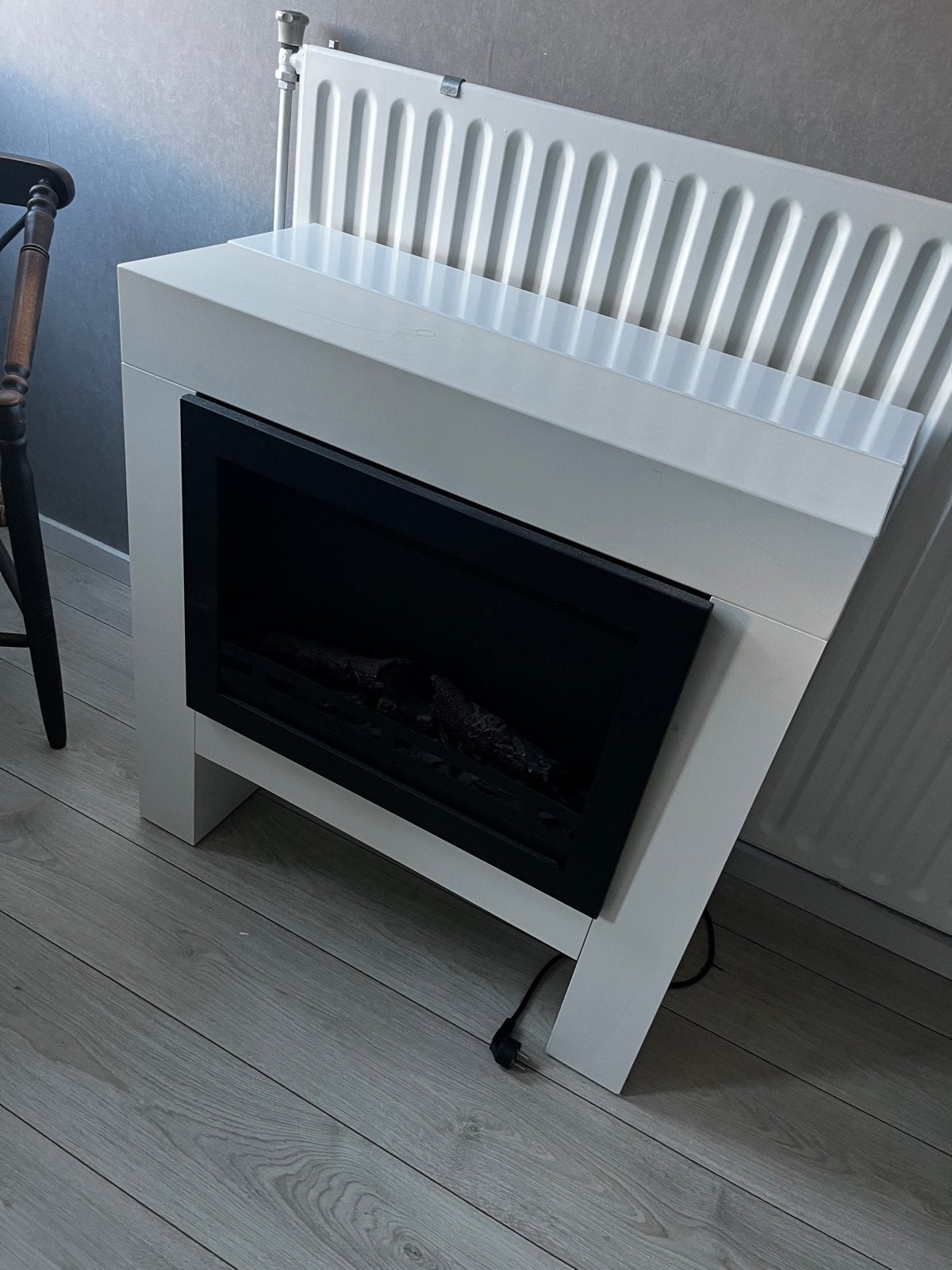 Elektrische sfeerhaard met ombouw, Huis en Inrichting, Haarden, Ophalen of Verzenden, Gebruikt, Vrijstaande haard, Elektrische haard