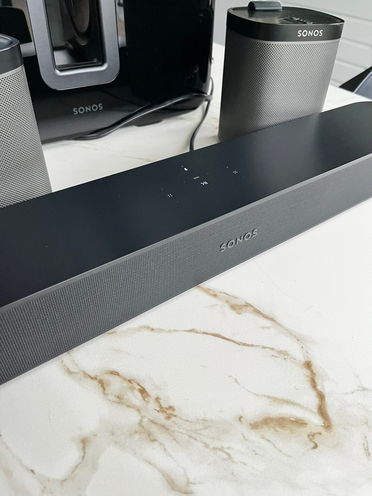 Sonos complete set! Beam gen 2, sub en 2x play one, Audio, Tv en Foto, Ophalen, Met externe subwoofer, Zo goed als nieuw