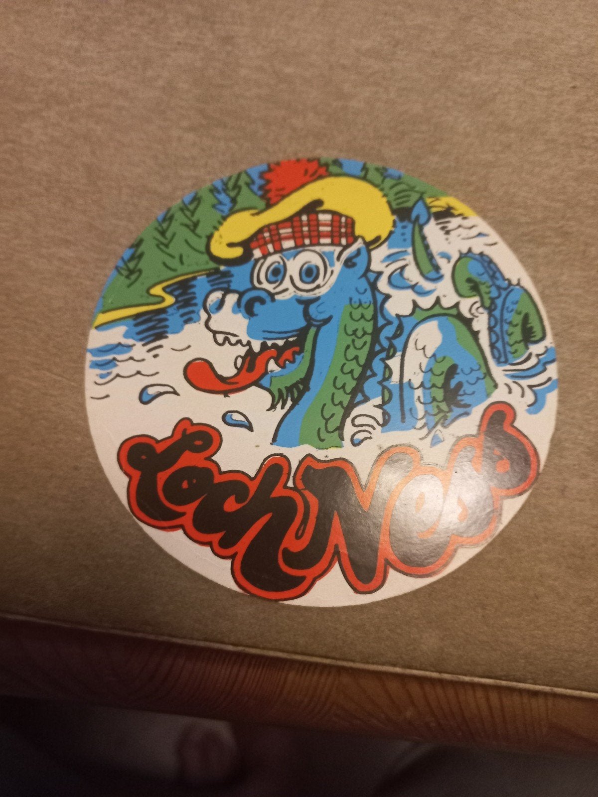 Vintage Loch Ness Monster Sticker /, Ophalen of Verzenden, Gebruikt
