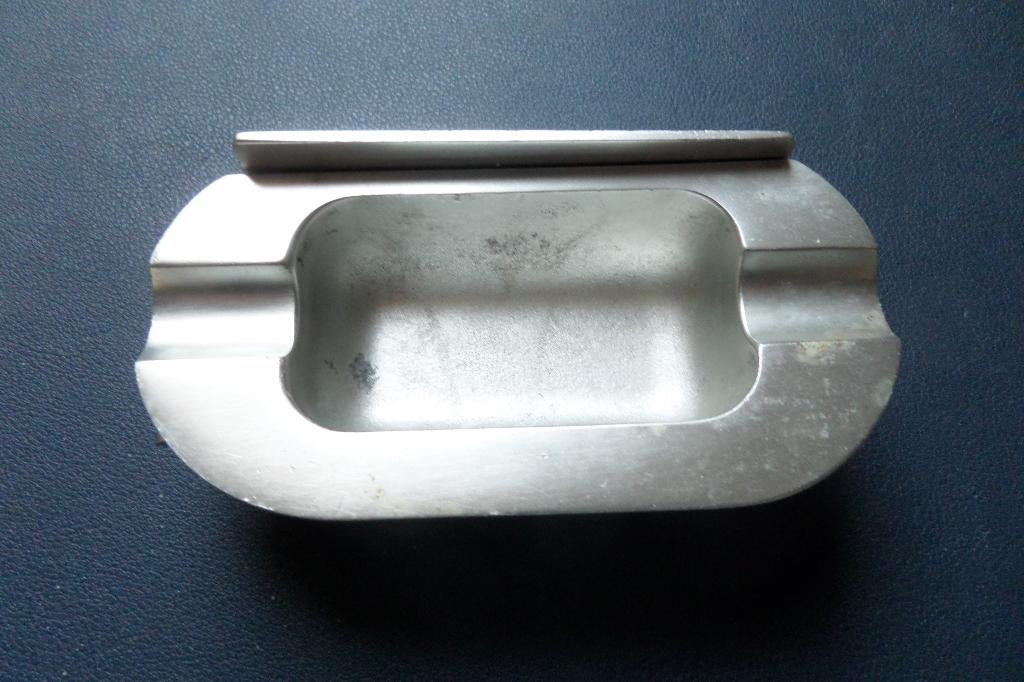 Asbak PTT - vintage - RVS - L11,5xB6xH4cm - 1950, Verzamelen, Ophalen, Zo goed als nieuw, Asbak